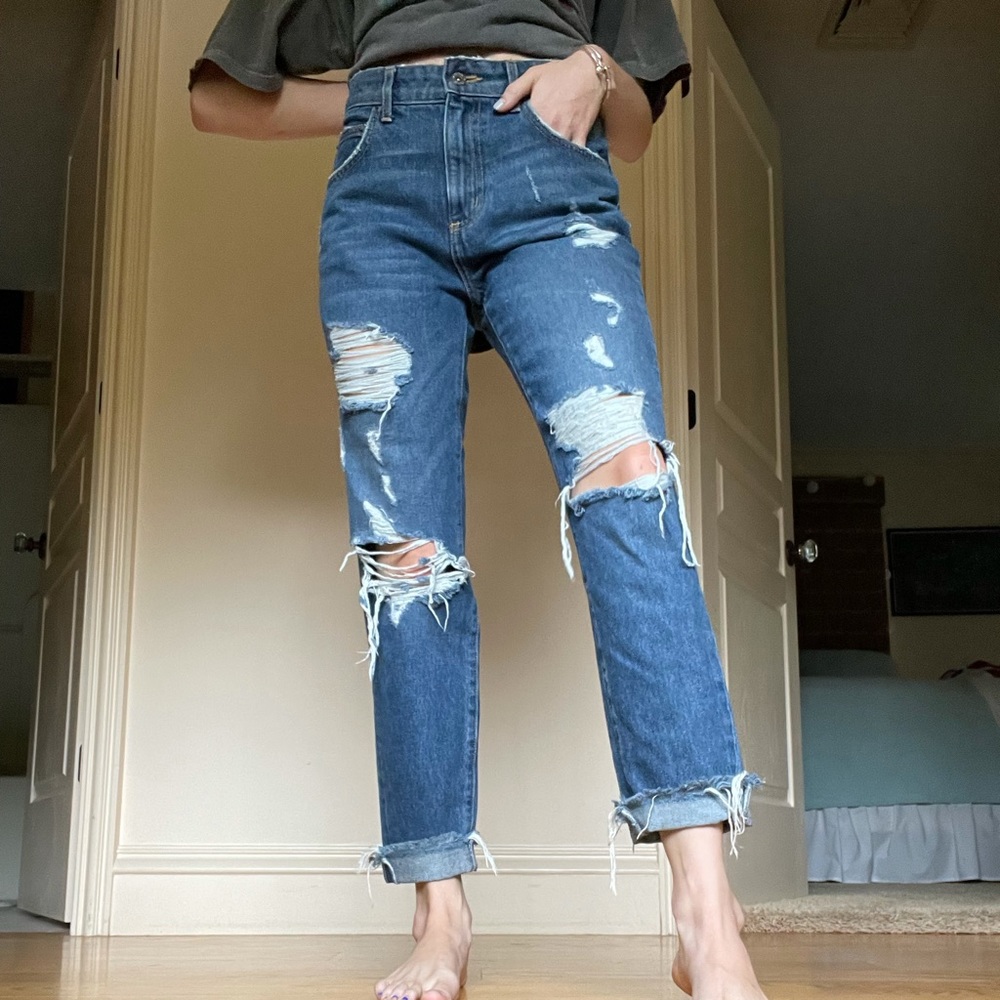 LF CARMAR ripped boyfriend jeans. Never been worn